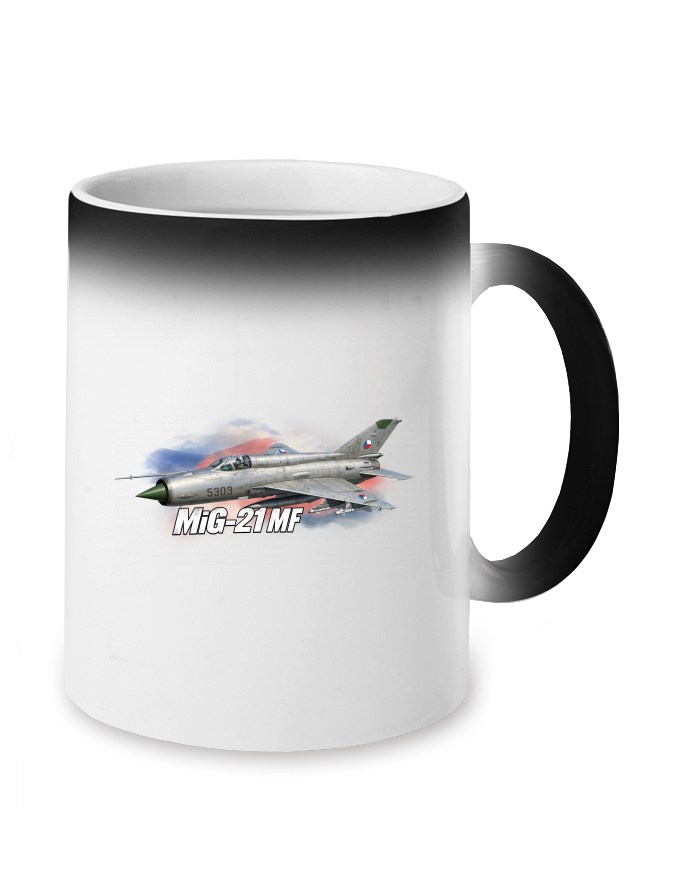 Magický měnící se hrnek MiG-21 MF