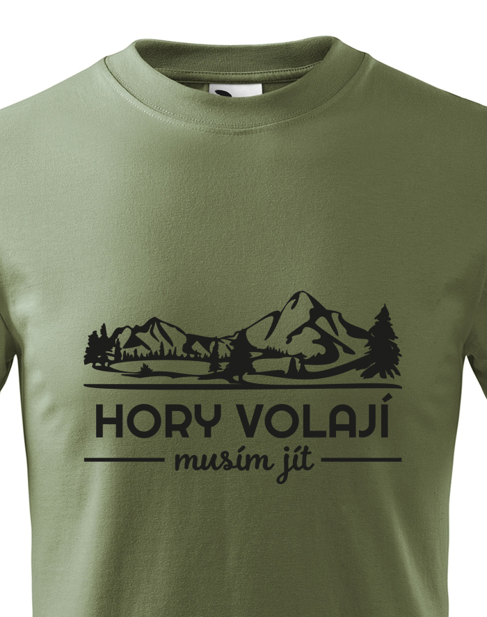 Dětské tričko Hory volají musím jít