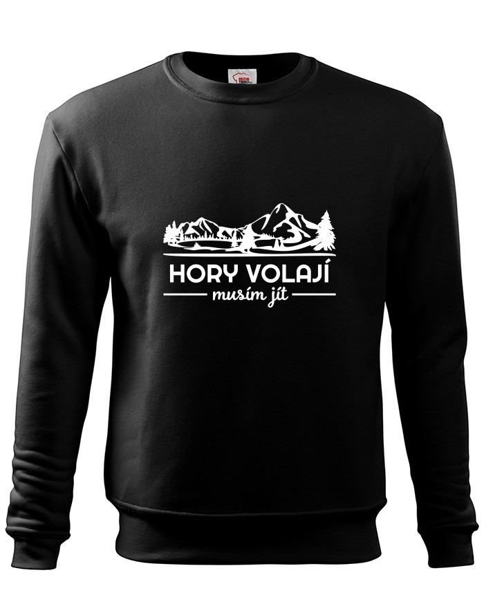 Dětská mikina bez kapuce Hory volají musím jít
