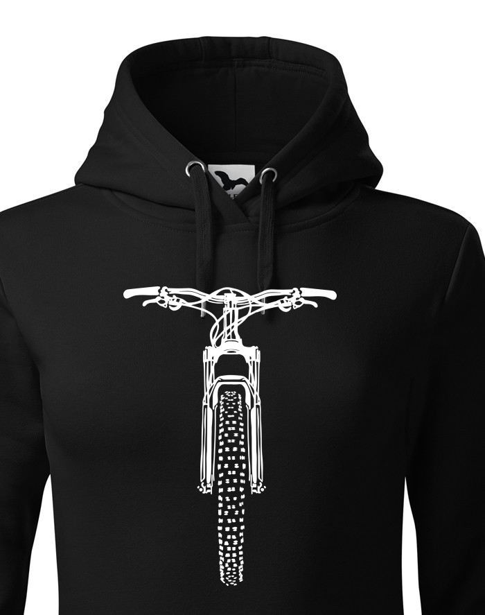 Dámská mikina s kapucí MTB s horským kolem