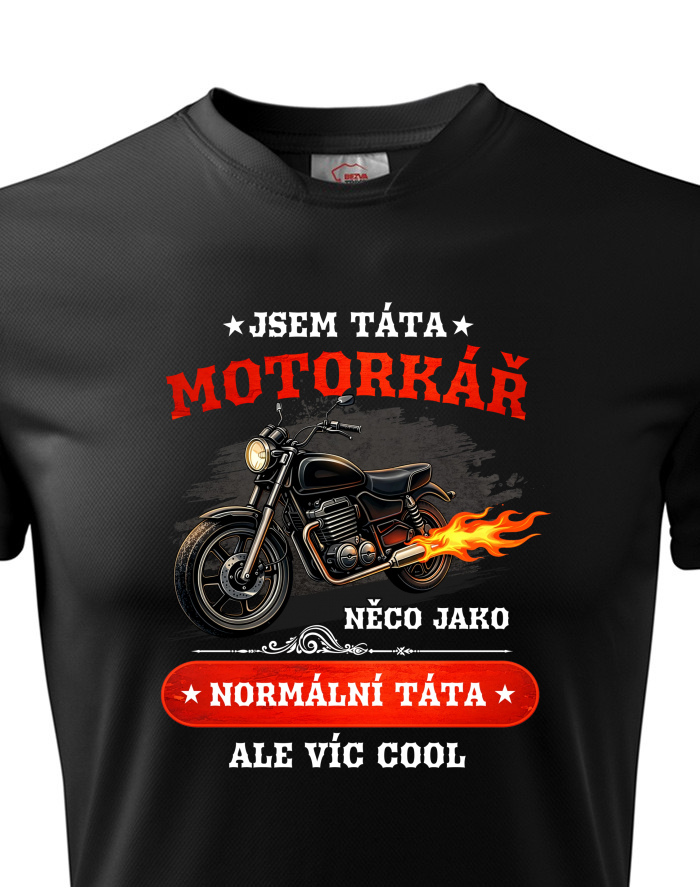 Pánské funkční tričko – Táta motorkář
