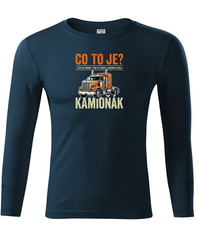 Unisex tričko s dlouhým rukávem – Co to je? Kamioňák