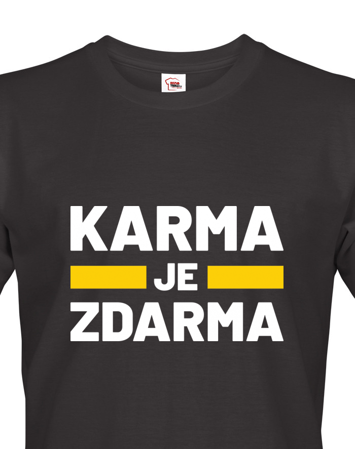 Pánské tričko s krátkým rukávem Karma je zdarma