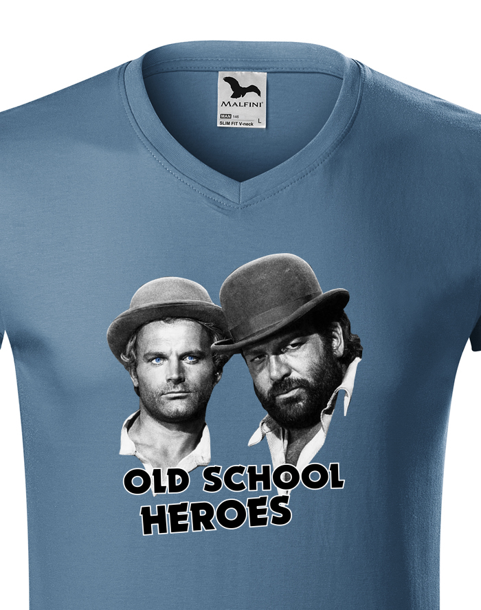 Pánské tričko Bud Spencer a Terence Hill – Old School Heroes