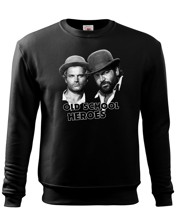 Pánská mikina bez kapuce Bud Spencer a Terence Hill Old School Heroes
