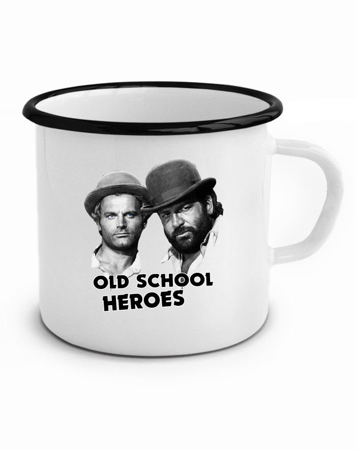 Plechový hrneček Bud Spencer a Terence Hill Old School Heroes