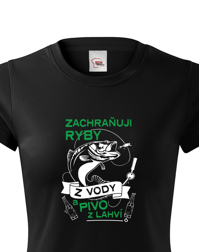 Dámské funkční tričko Zachraňuji ryby z vody