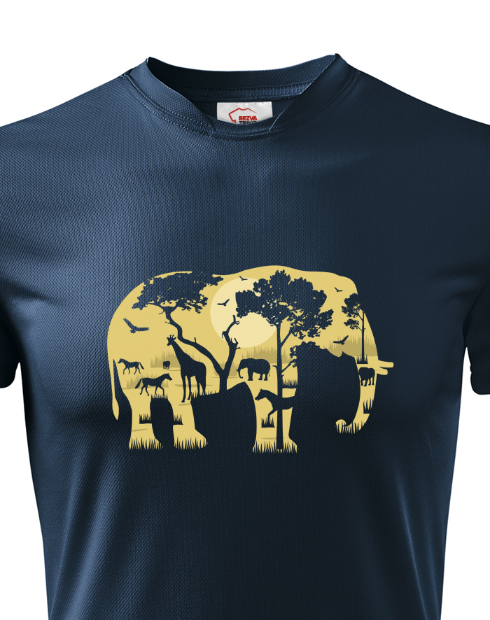 Dětské funkční tričko Elephant – safari v Africe