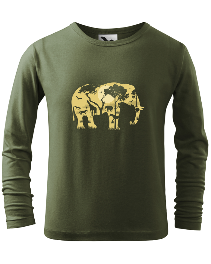 Dětské triko s dlouhým rukávem – Elephant