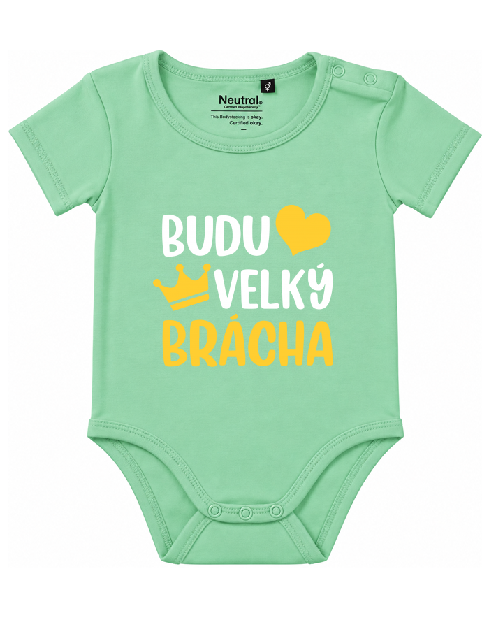Dětské body Budu velký brácha – modré