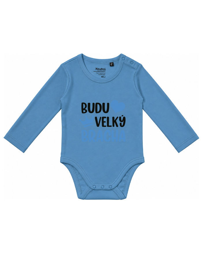 Dětské body s dlouhým rukávem z bio bavlny Budu velký brácha
