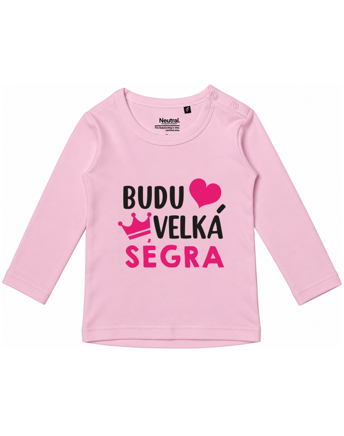 Dětské tričko s dlouhým rukávem Budu velká ségra