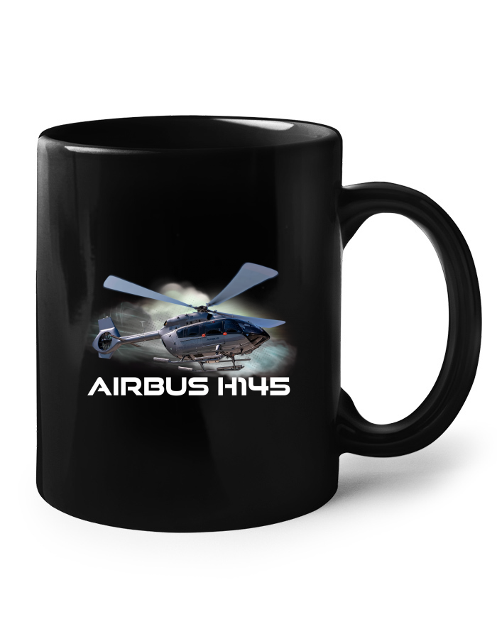 Černý hrnek Airbus Helicopters H145
