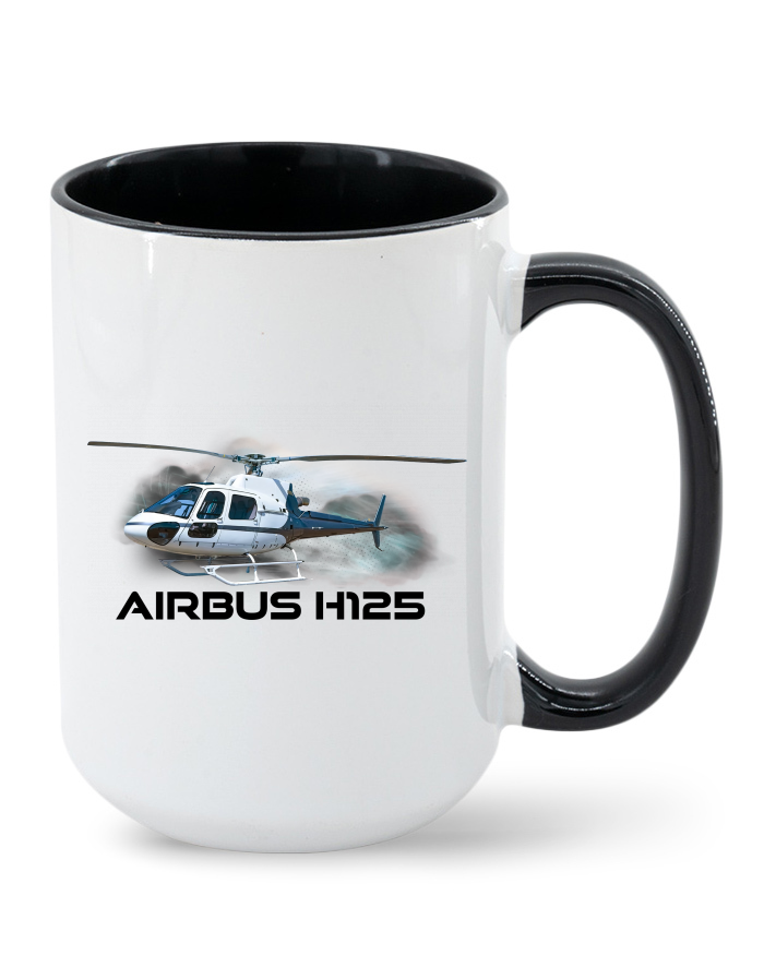 Keramický hrnek MAX Airbus Helicopters H125 – barevný vnitřek a ucho