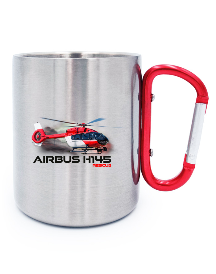 Nerezový hrnek s karabinou Airbus Helicopters H145 Rescue