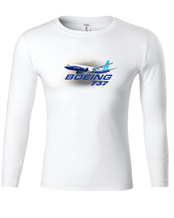 Boeing 737 – Unisex tričko s dlouhým rukávem