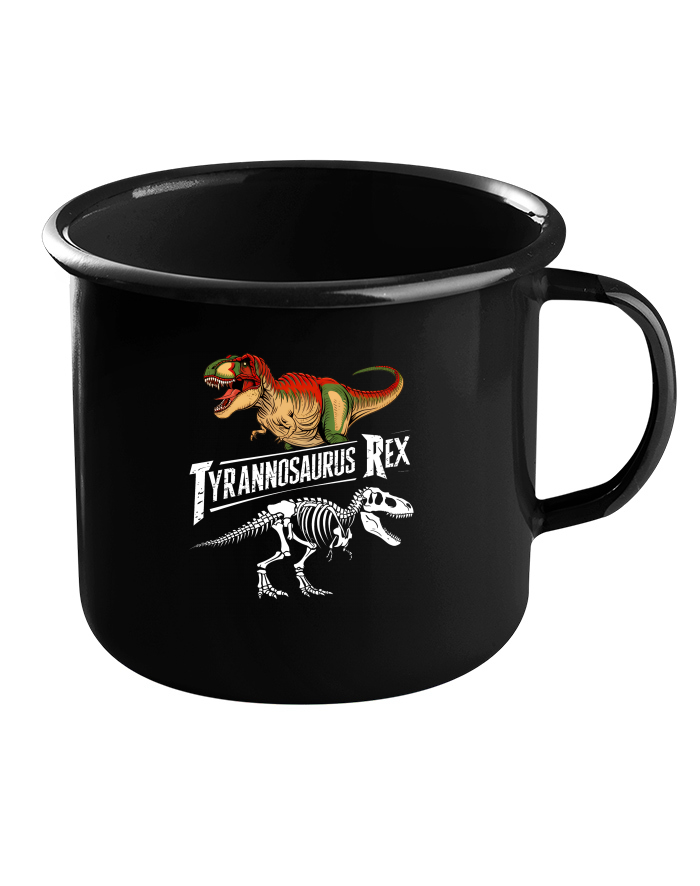 Plechový hrneček černý Tyrannosaurus Rex