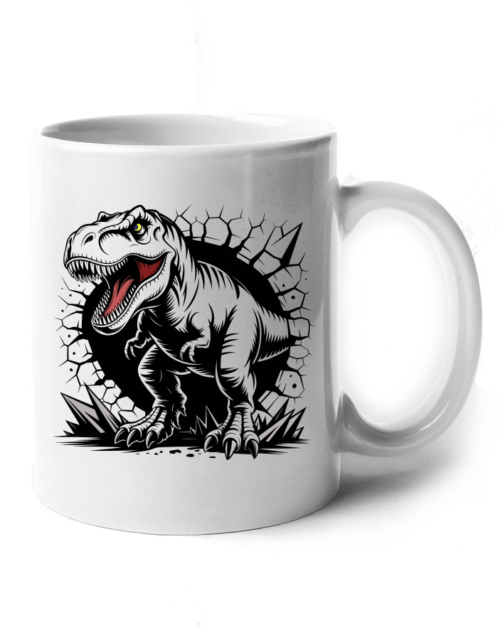 Keramický hrnek T-rex se zlobí