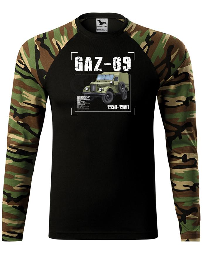 Unisex tričko s dlouhým rukávem GAZ-69
