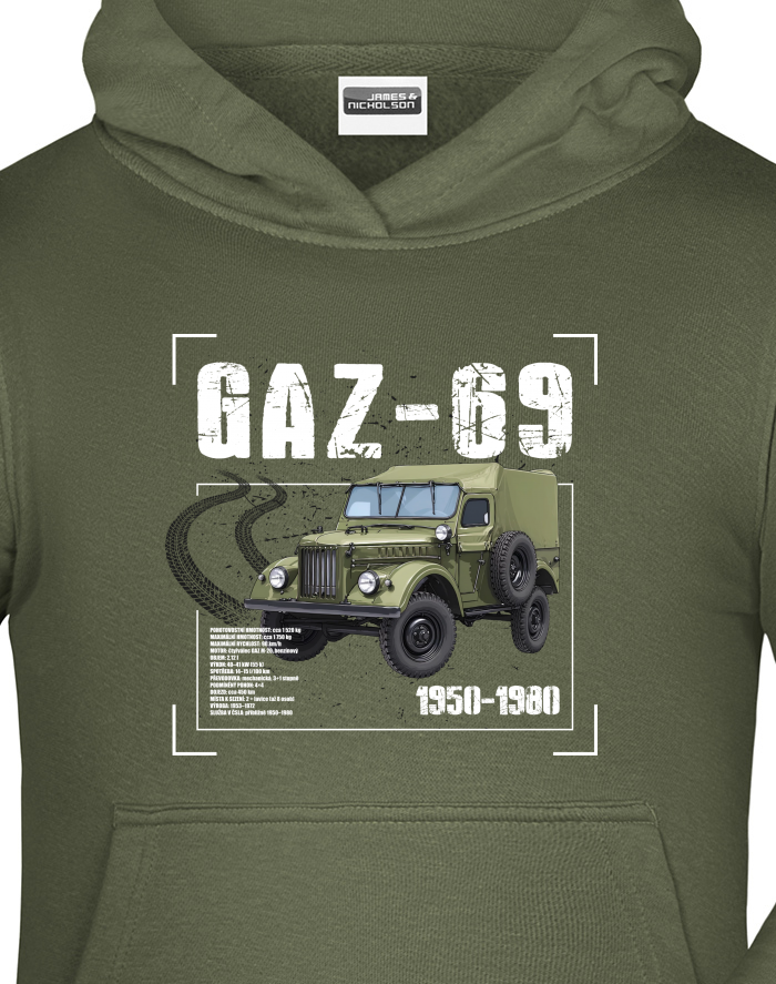 Dětská mikina s kapucí GAZ-69