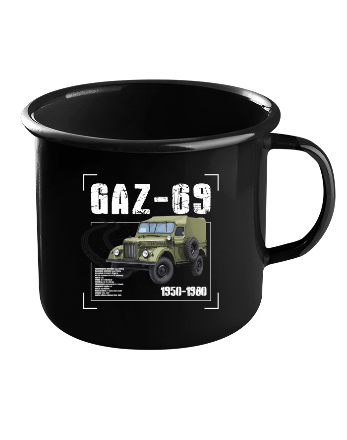 Plechový hrneček černý GAZ-69
