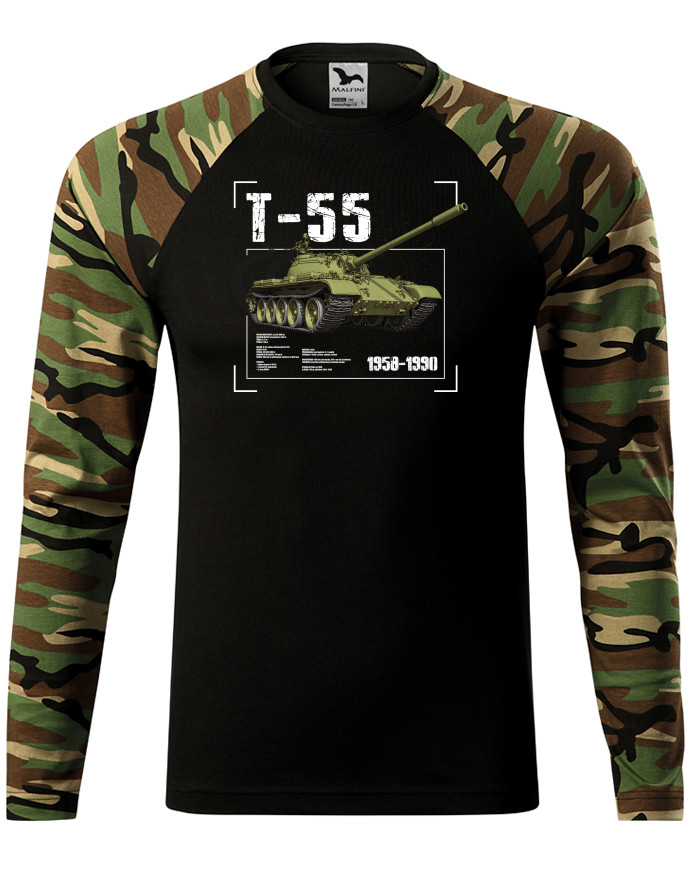 Unisex tričko s dlouhým rukávem T-55