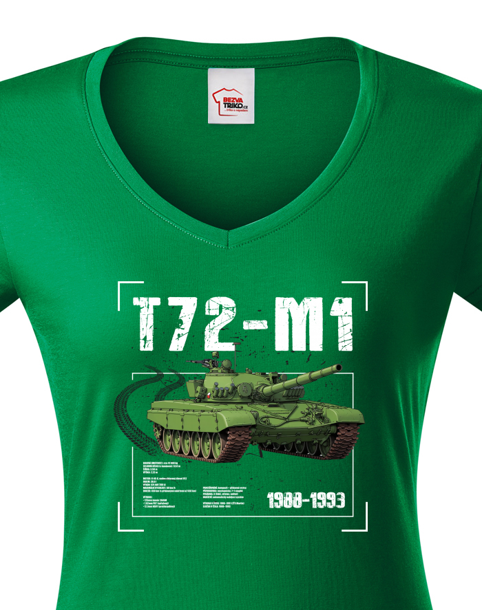 Dámské tričko s výstřihem do V T72-M1