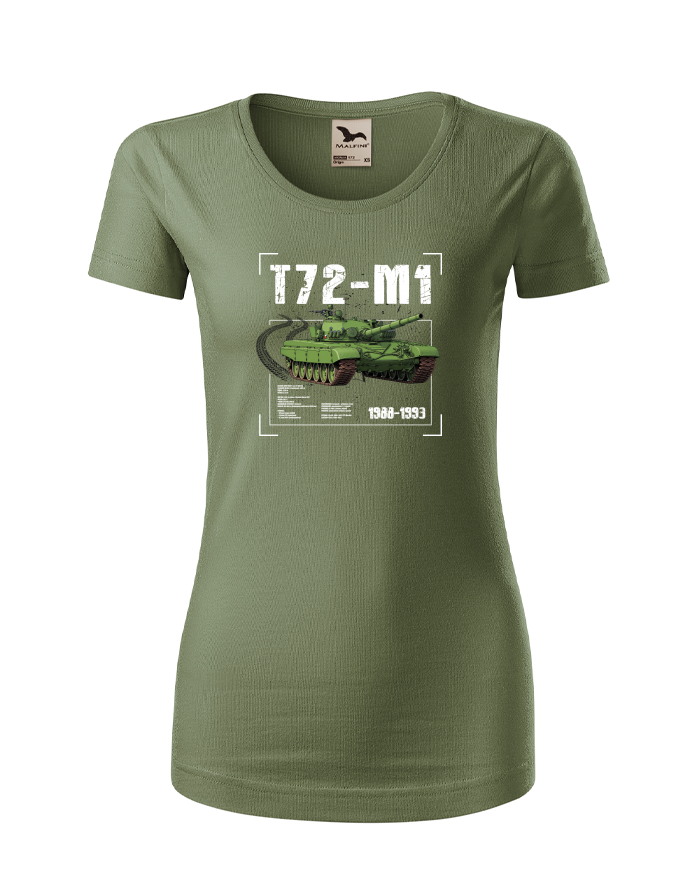 Dámské tričko T72-M1 – tank pro fanynky vojenské historie