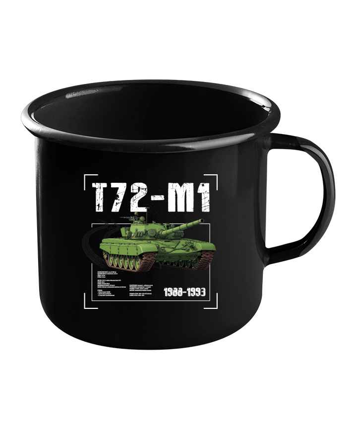 Plechový hrneček černý T-72M1