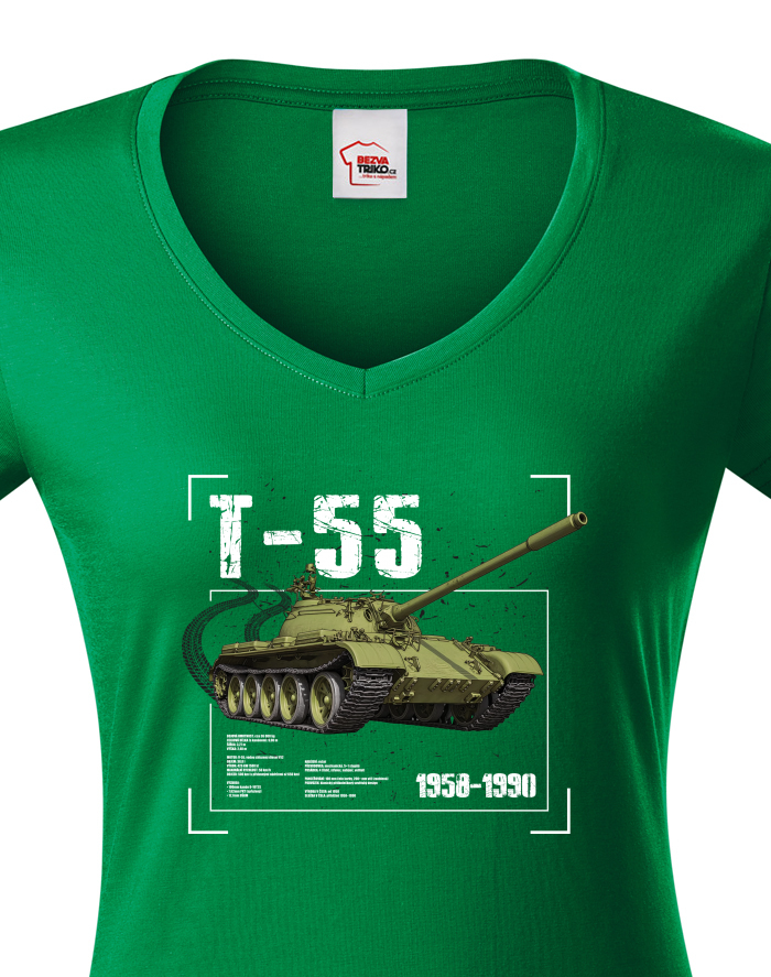 Dámské tričko s výstřihem do V T-55