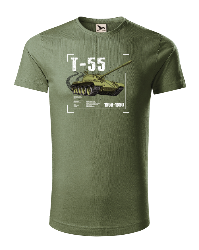 Pánské tričko T-55 – sovětský tank na hrudi