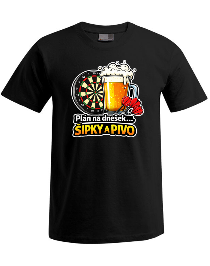 Pánské tričko Plus Size Šipky a Pivo