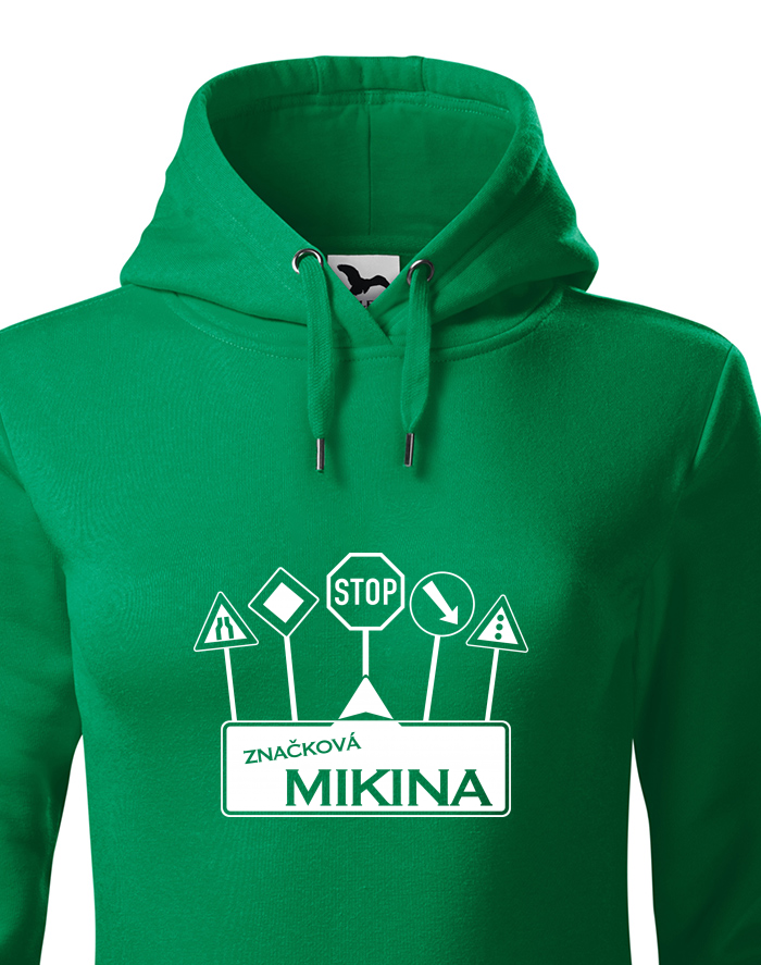 Dámská mikina s kapucí, vtipný potisk Značková mikina