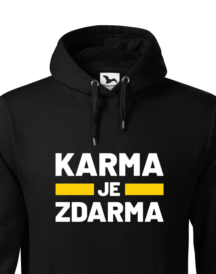 Pánská mikina s kapucí Karma je zdarma