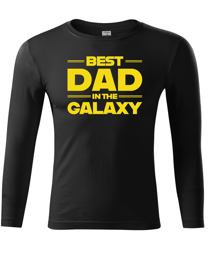 Unisex tričko s dlouhým rukávem Best Dad In The Galaxy