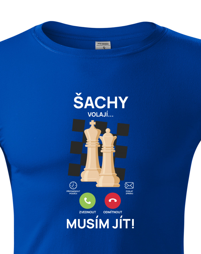 Unisex tričko s dlouhým rukávem Šachy volají