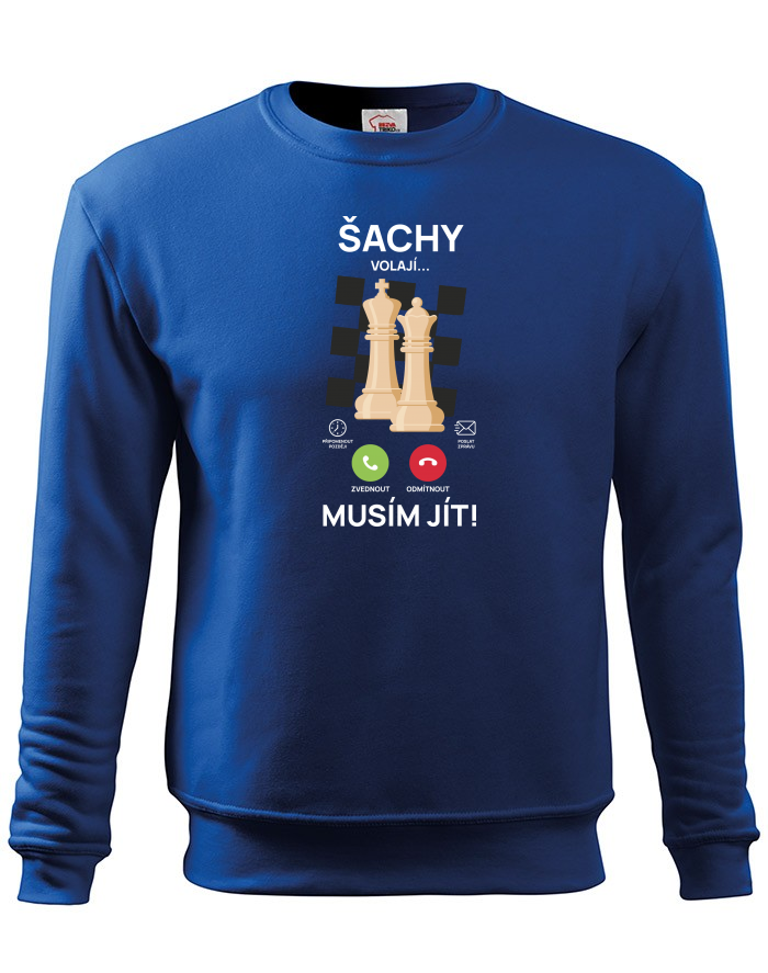 Pánská mikina bez kapuce Šachy volají