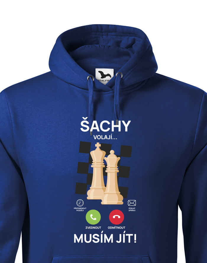 Pánská mikina s kapucí Šachy volají