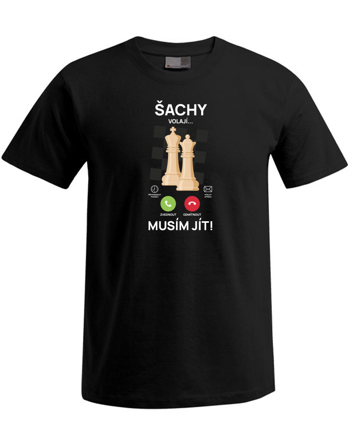 Pánské tričko Plus Size Šachy volají – musím jít