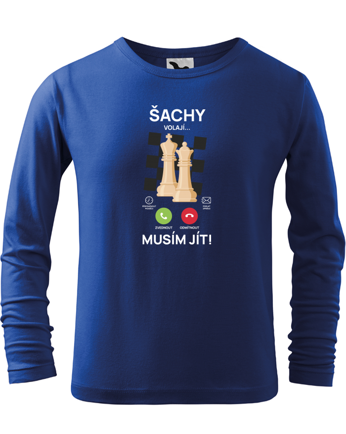 Dětské triko s dlouhým rukávem Šachy volají