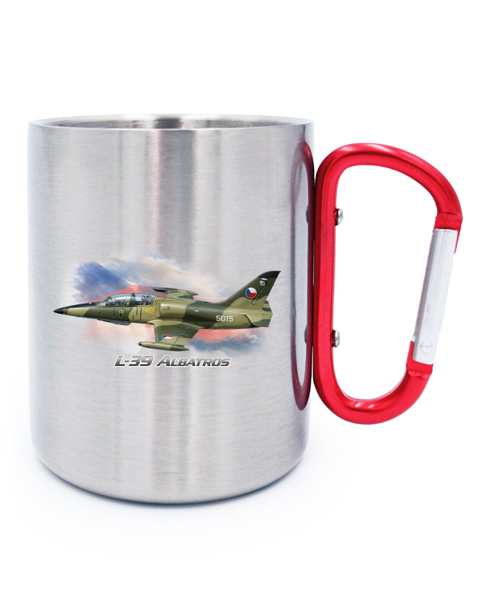 Nerezový hrnek s karabinou L-39 Albatros