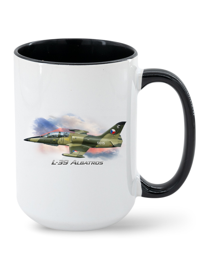 Keramický hrnek MAX L-39 Albatros – barevný vnitřek a ucho