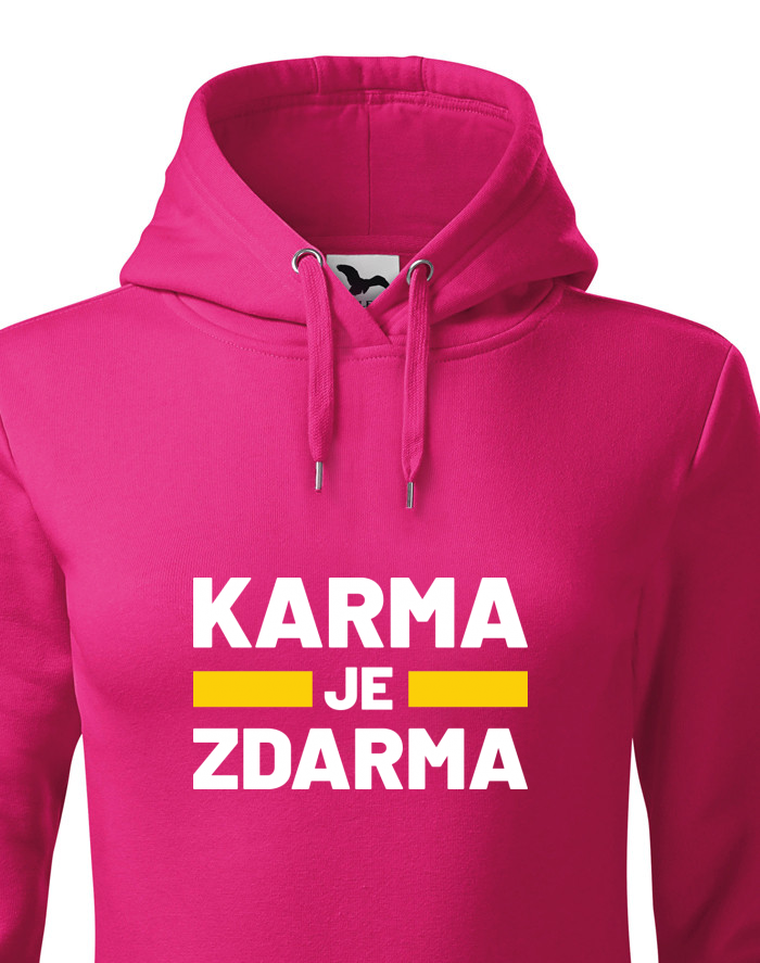 Dámská mikina s kapucí Karma je zdarma