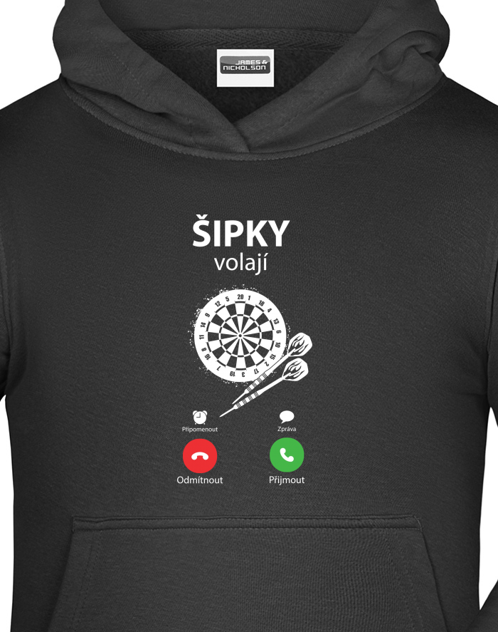 Dětská mikina s kapucí Šipky volají