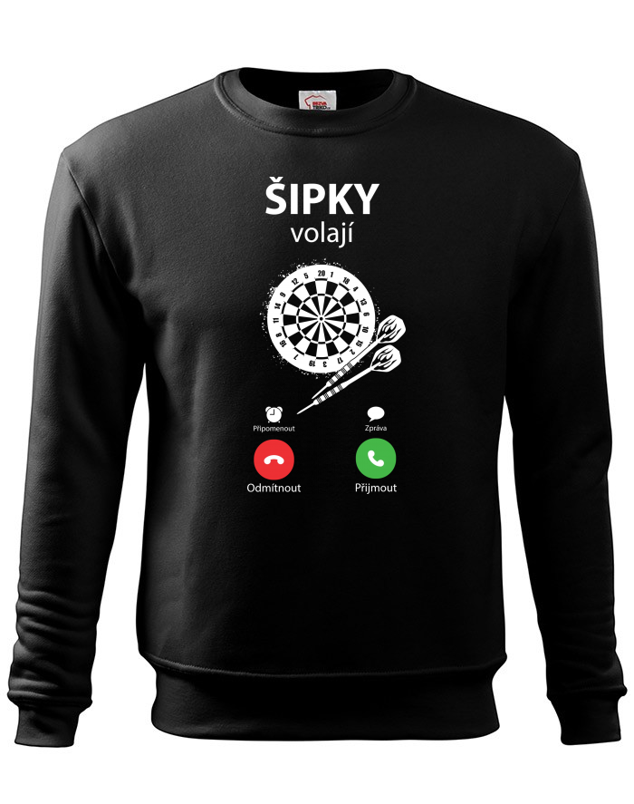 Dětská mikina bez kapuce Šipky volají