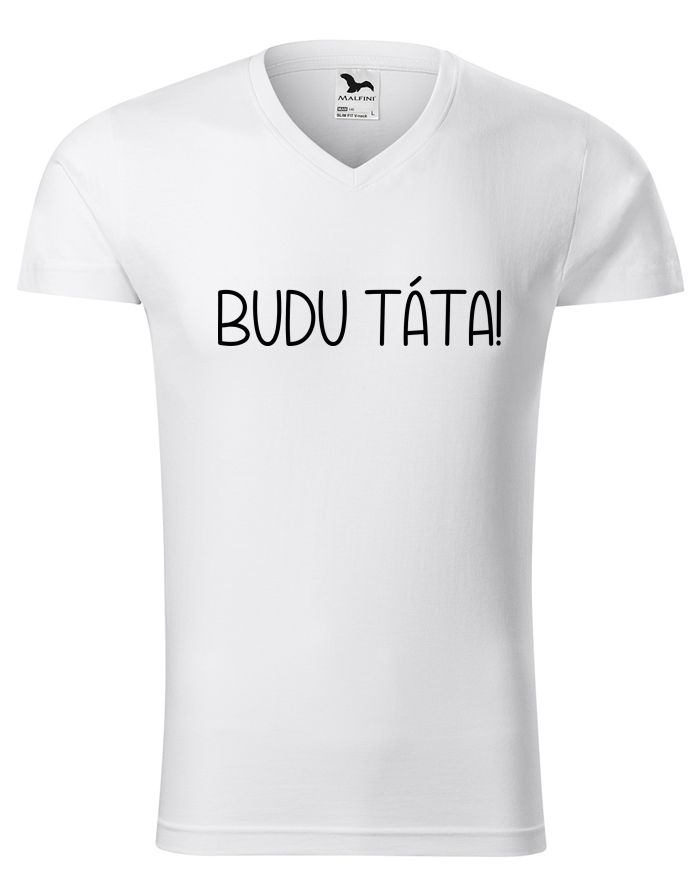 Pánské tričko s výstřihem do V Budu táta!
