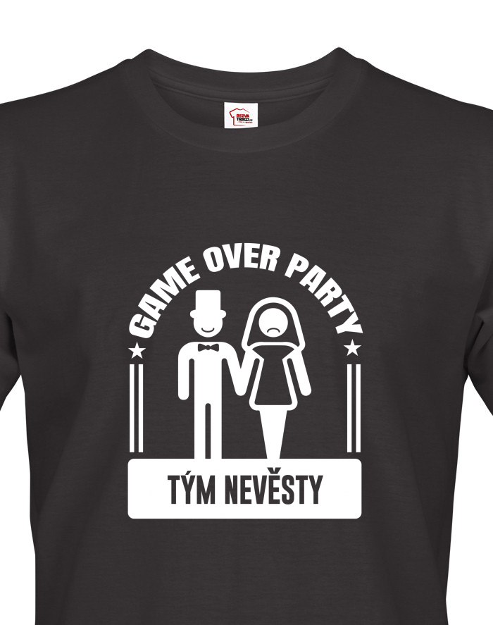 Pánské tričko Game over party Tým nevěsty
