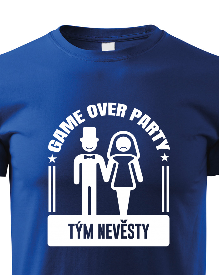 Dětské tričko Game over party Tým nevěsty