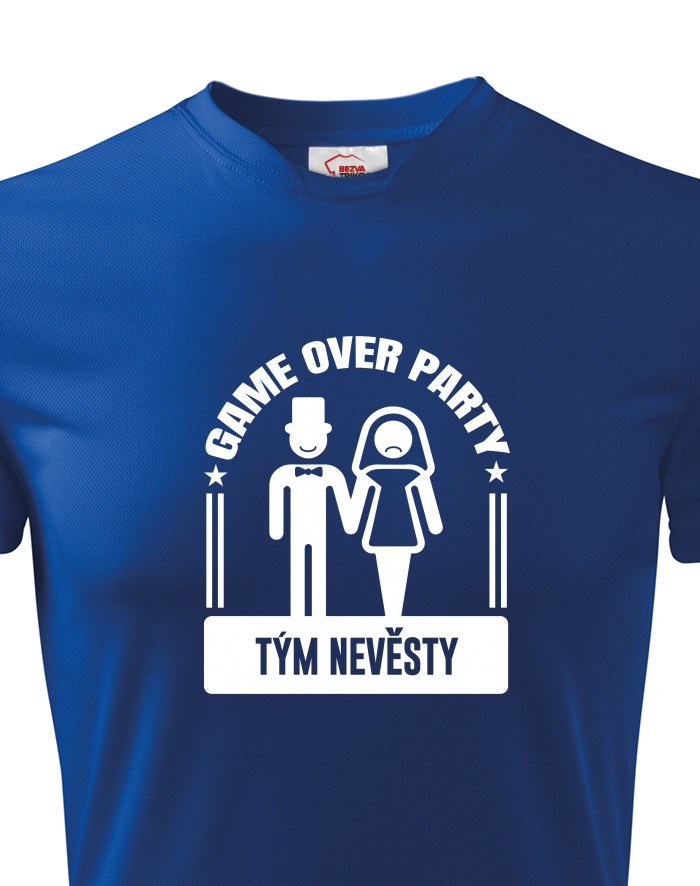 Dětské funkční tričko Game over party Tým nevěsty