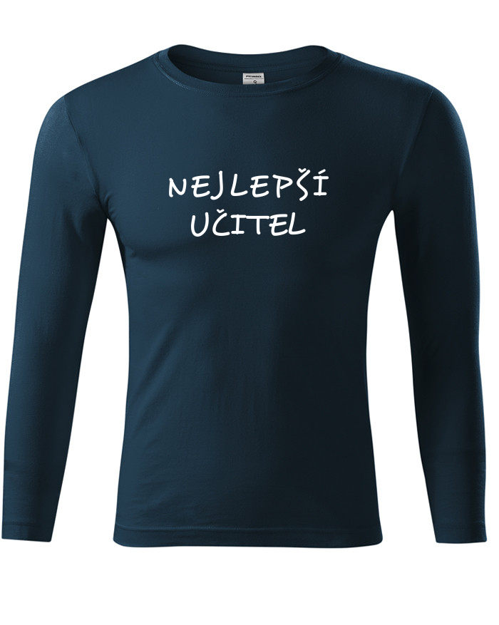 Unisex tričko s dlouhým rukávem Nejlepší učitel